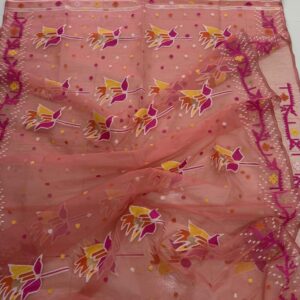Sweet pink Jamdani Saree