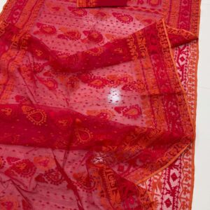 Exclusive Red Jamdani Saree